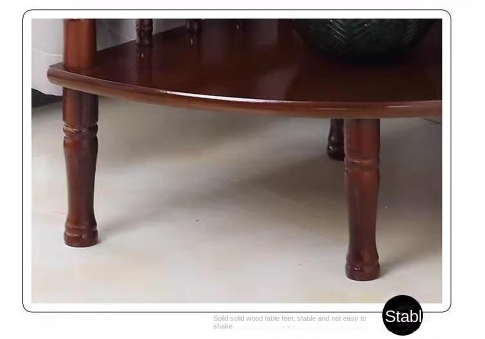 Scaffale angolare a 3 ripiani, in legno, per soggiorno e cucina, stile moderno (Bruin)