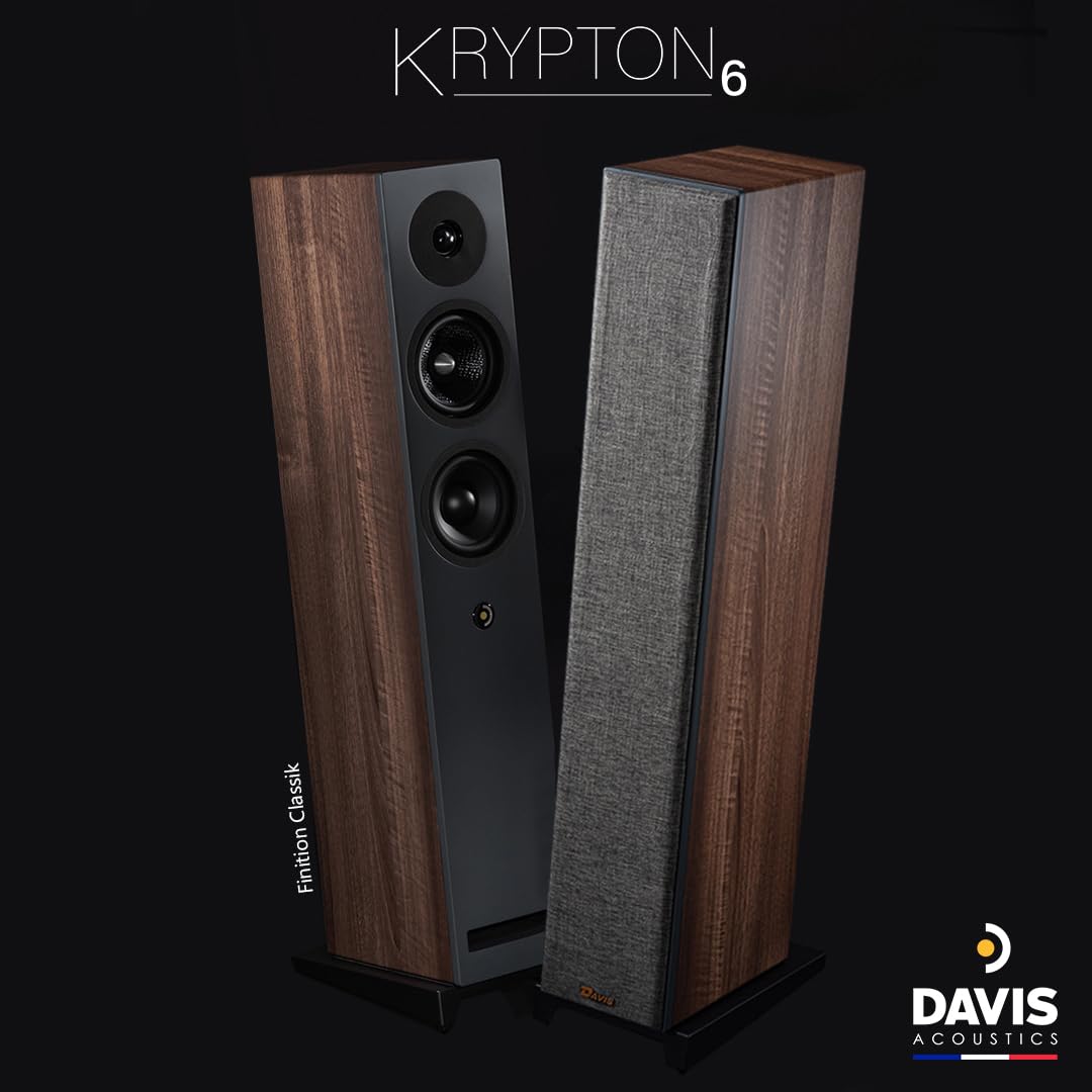 Davis Acoustics Krypton 6 Classik (Orzech) - 3-drożna kolumna/3 głośniki - Głośnik sprzedawany w parach