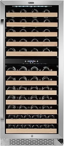 BWR-0922DZa 92 Bottle Built-in Stainless Steel Dual Zone Compressor Wine