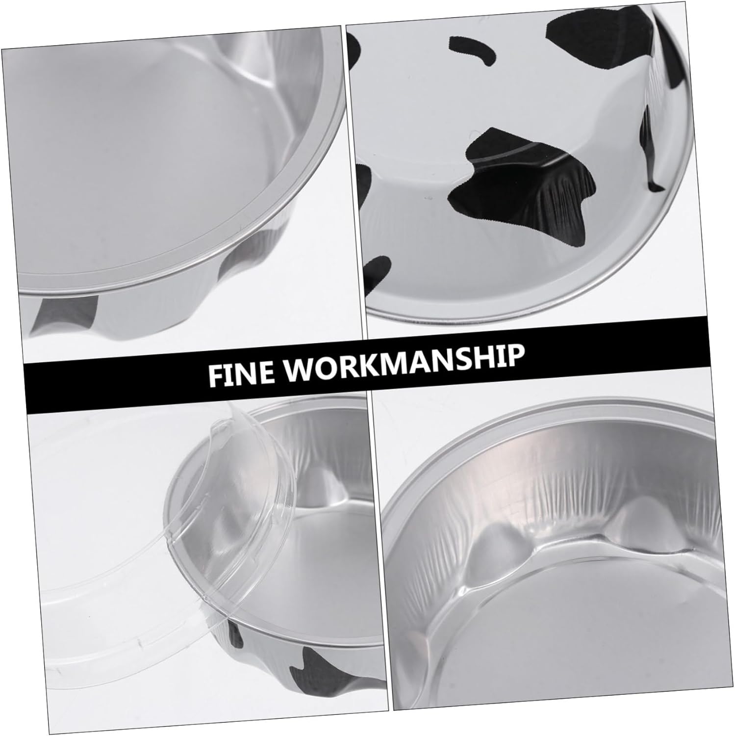 DOITOOL 50pcs Cow Pattern Pudding Cup Paper Cupcake Liners Wedding Cupcake Liners Mini Cake Cups Fruit Bowl Mousse Cup Jelly Mold Bottles Pudding Cups Yogurt DIY Bottles Food Ice Cream Cup