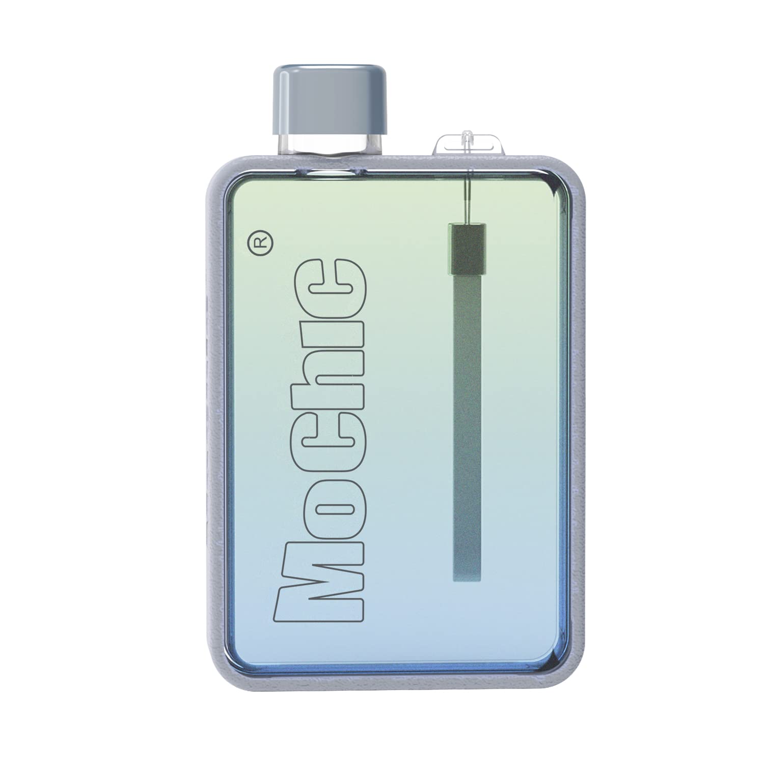 MoChic Flat Leak Proof Slim BPA Free A5 Water Bottle Unique Frosted Color Designs Sports Gym Outdoor Travel 13oz