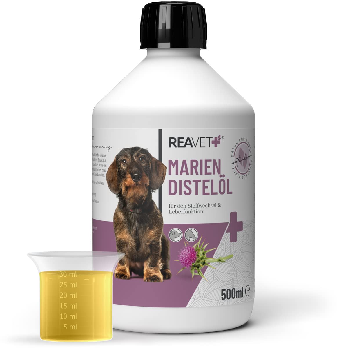 ReaVET Futteröl Hunde – 4 Sorten x 500 ml I Barf Öl Set I Kaltgepresst & ohne Zusätze I Natürlicher Barf Zusatz I Omega-3 & Omega-6 Fettsäuren für Fell, Haut & Vitalität