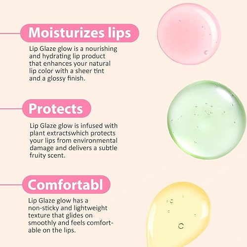 Miniatura 5 de BINGBRUSH 3 unidades de brillo labial que cambia de color en cápsulas, color rosa, esmalte labial mágico de estado de ánimo, bálsamo labial