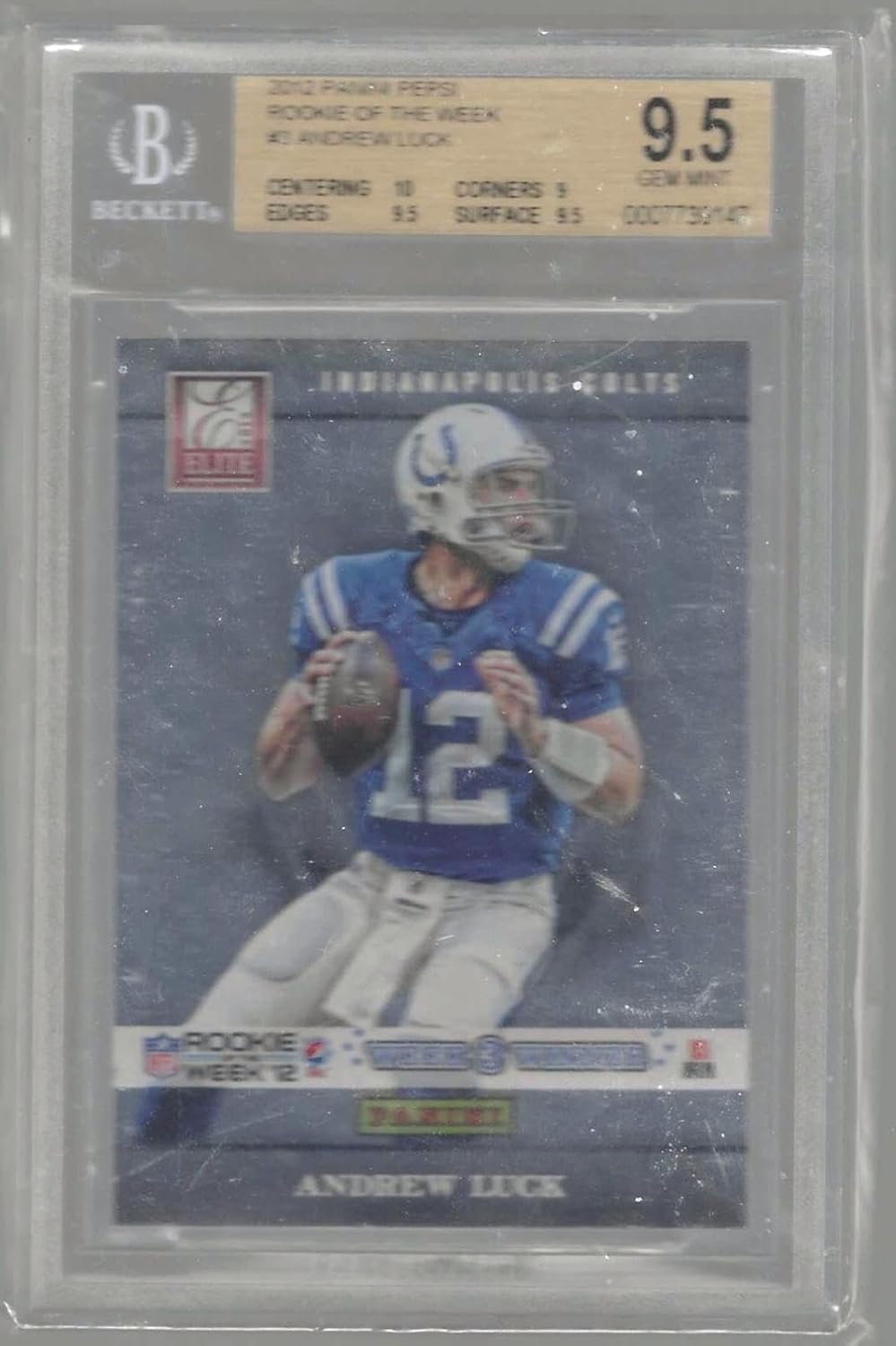 Andrew Luck 2012 Panini Pepsi Rookie Of The Week Bgs 9.5 Gem Mint Pop 3 - Football Cards
