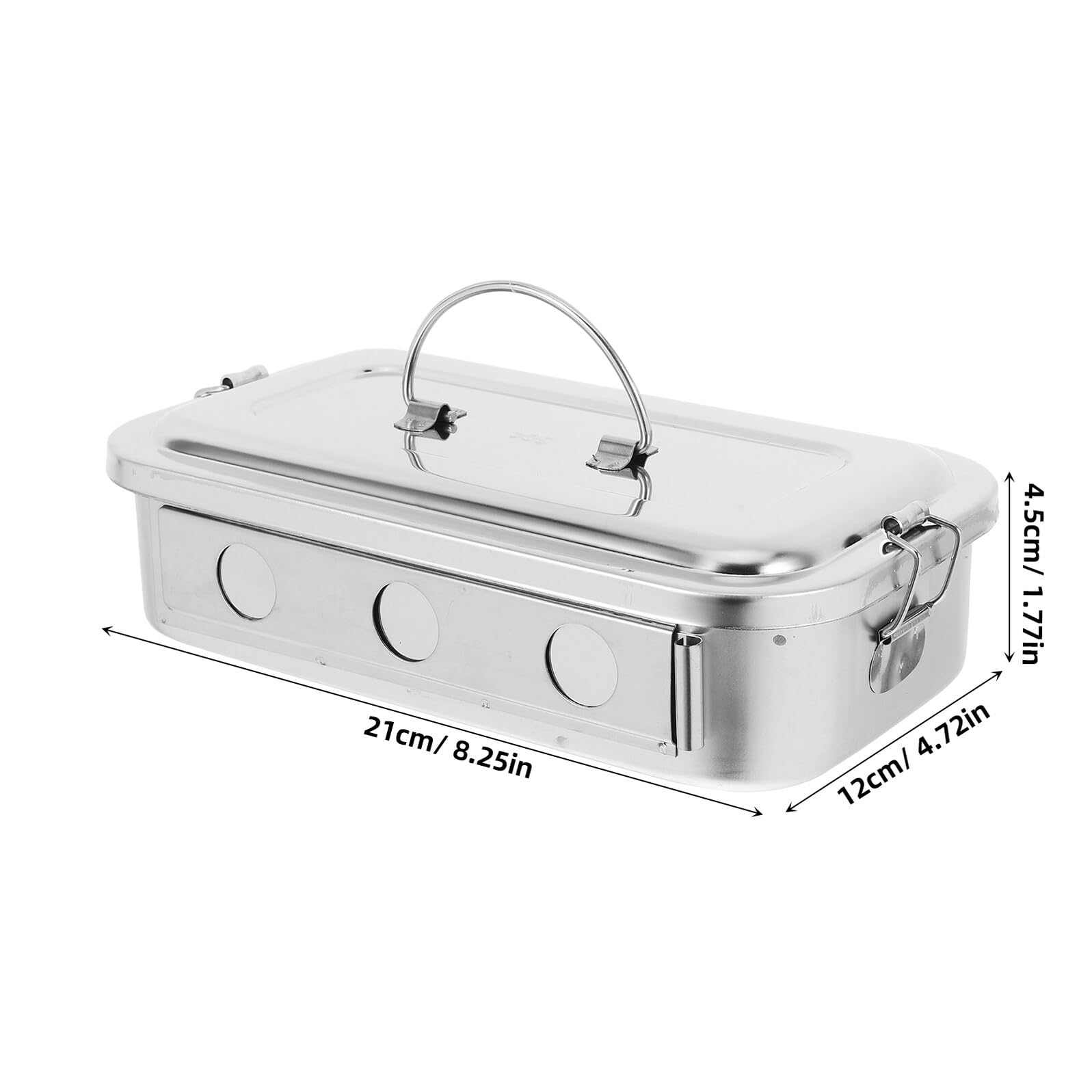 Edelstahl Sterilisationsbox mit Deckel und Griff Hitzebeständig 304 8-zoll Tablett mit Löchern für Medizinische Instrumente in Zahnmedizin