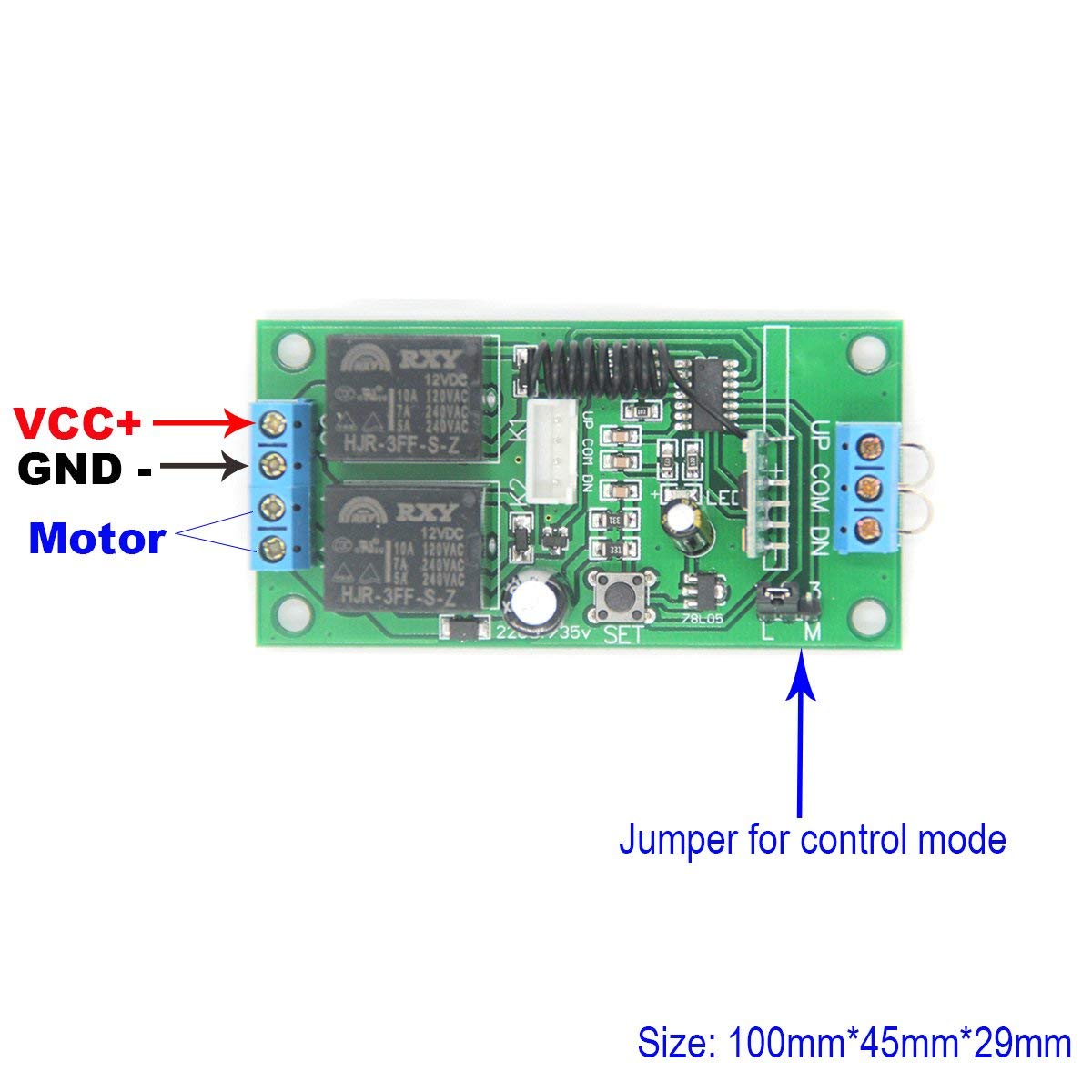 Universal 12V DC Motor Control Radio Remote Control 10A Range 100m 200M Motor Controller Forward+Reverse+Stop Switch Linear Actuators Linear Motor