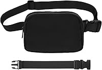 Vista 52 de VOROLO Riñonera para mujeres y hombres, bolsa cruzada, bolsa de cinturón con correa ajustable, Gris claro, Talla única