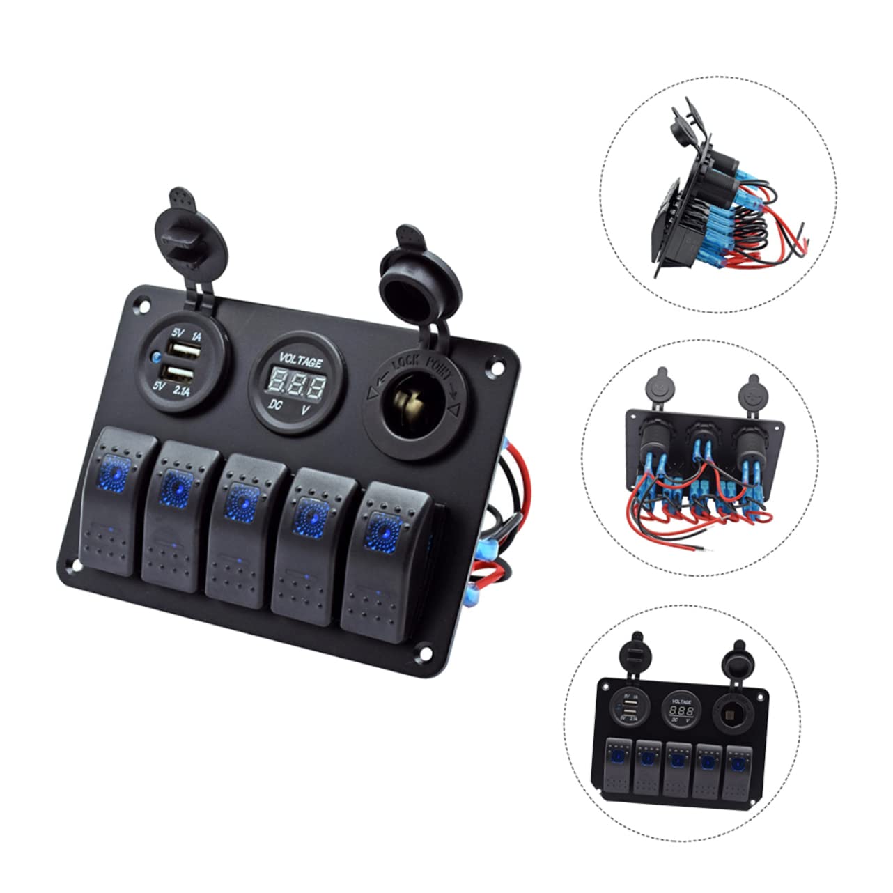 Sea Switch Panel Power Switch Combination Modification Plate for Car Rv Boat Headlights Fog Lights
