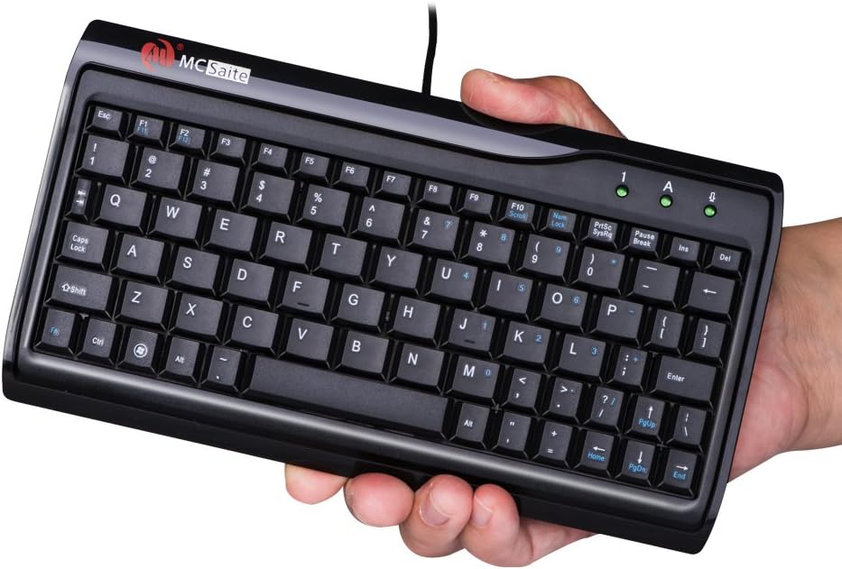 Super Mini Wired Keyboard, MCSaite Full Size 78 Keys Keypad Small Portable Fit with Professional or Industrial Use for Computer Laptop Mac Notebook