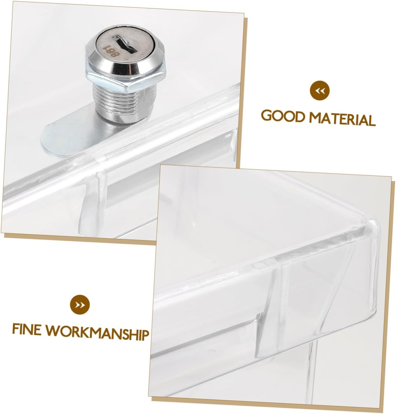 SHINEOFI Wedding Shoes Box with Lock and Holes Acrylic Card Box for Wedding Party DIY Money Donation Keepsake Storage