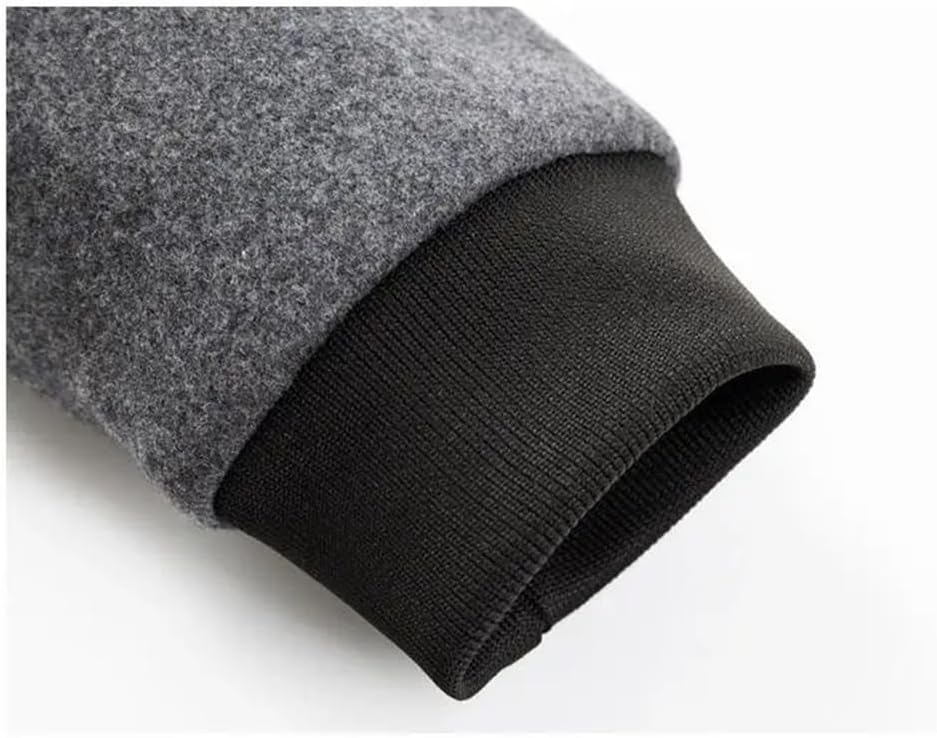 Mens Winter Woolen Coat Business Casual Thickened Warm Slim Fit Wool Jacket