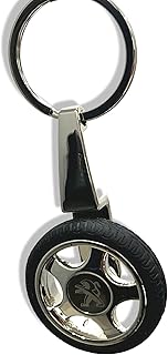 Peugeot in Shape of Moving Tire Keychain