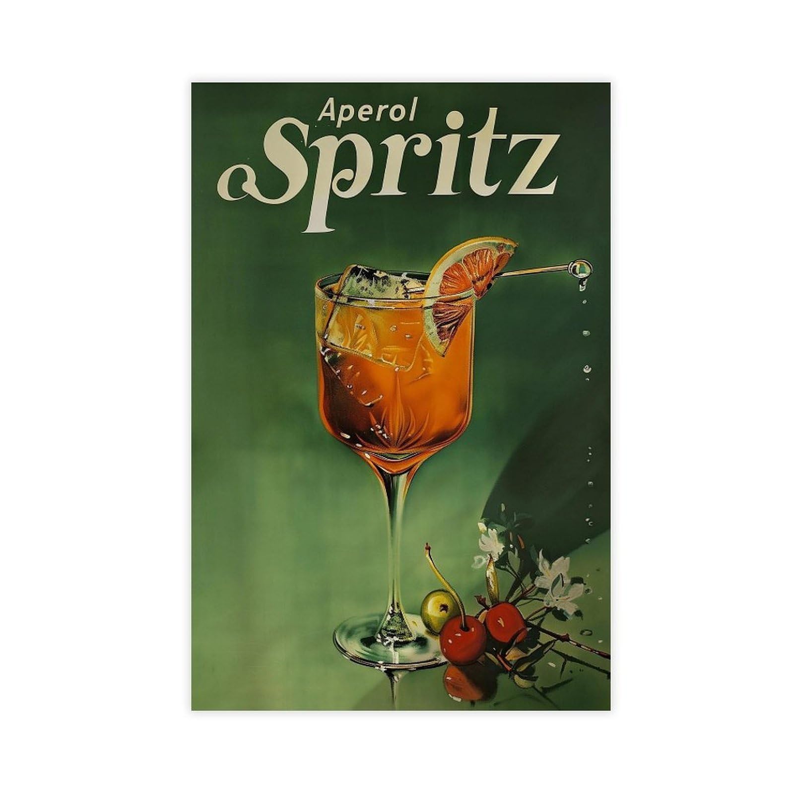 – UTGN Vintage Aperol Spritz Cocktail Canvas Poster Wall Art Print Picture Paintings 12x18inch(30x45cm)