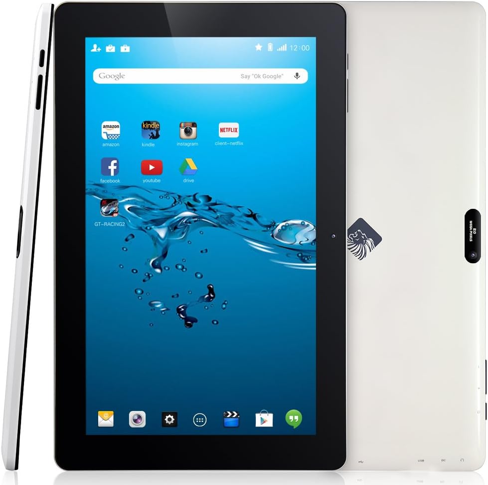 KingPad 10 inch Quad Core Android Tablet PC, 1GB RAM 16GB Nand Flash, IPS Display 1366x768, 2.0MP Camera w/AutoFocus, Bluetooth, Mini HDMI Output