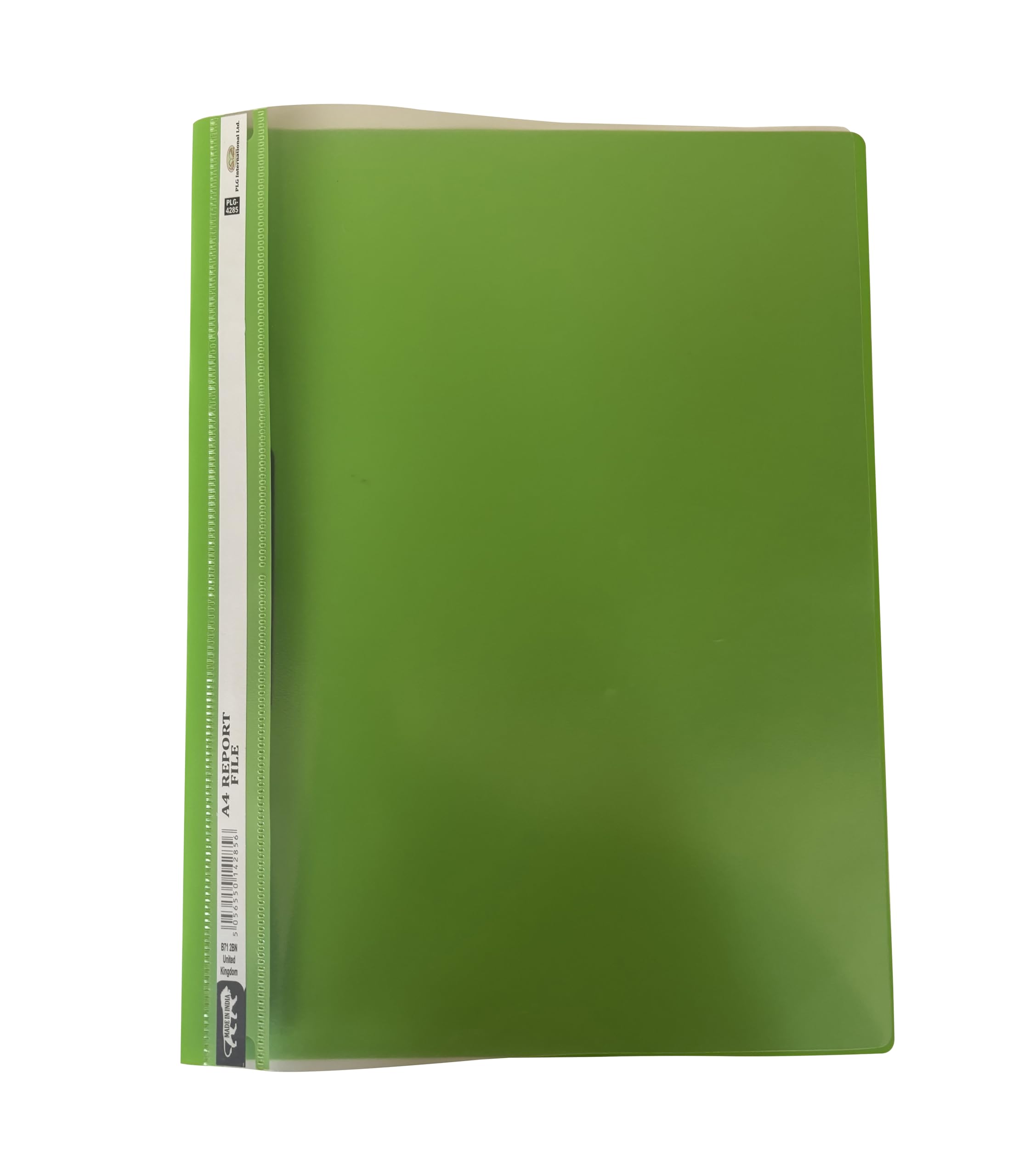 JMS we create smile (Pack of 50) A4 Green Project Report Folder Files with Transparent Cover for Presentations – Paper Document Organiser Plastic Folder (Green)