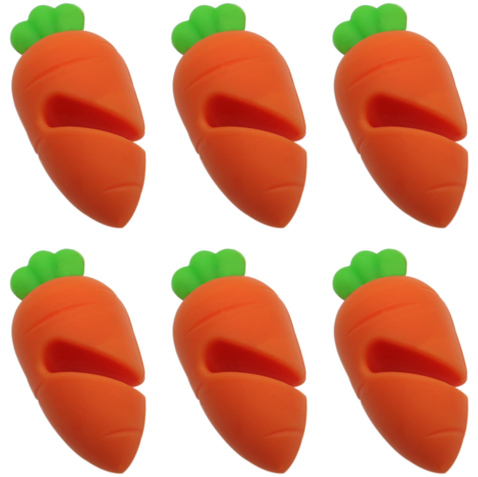 6PCS Silicone Heat Resistant Holder Keeping Lid Open Carrot Spill-proof Lid Lifter for Kitchen Restaurant Cooking Assistant to Reduce Soup Spills