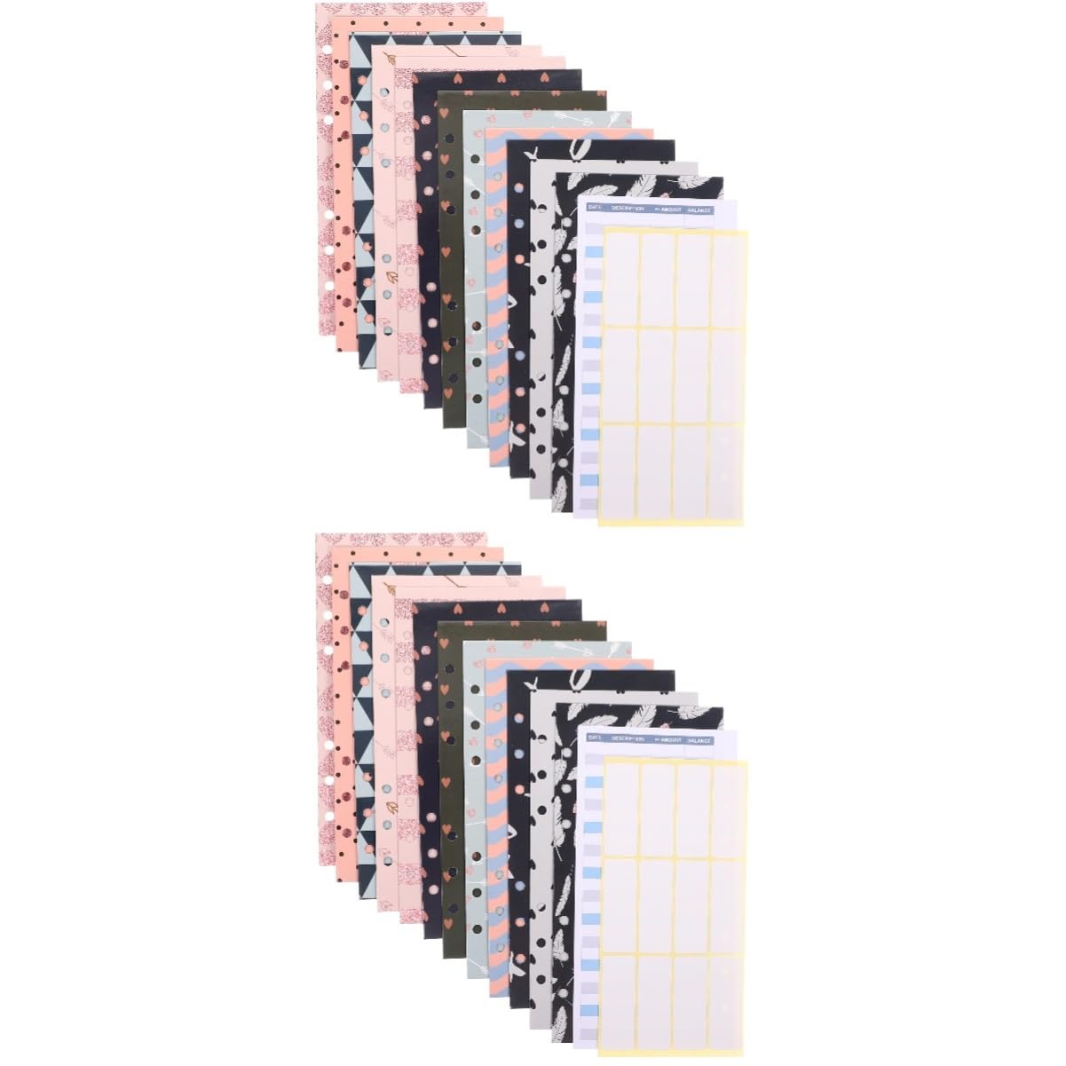 LALAFINA 2ensembles Enveloppes Budget Décoratives Avec Feuilles De Suivi Et Autocollants Pour Gestion Des Finances à Domicile Et Bureau