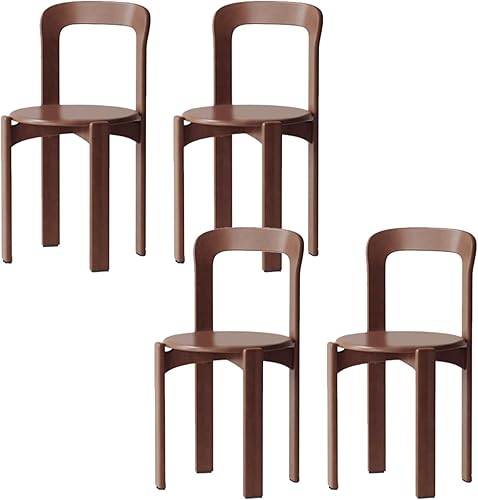 Miniatura 12 de Versatile Modern Dining Chair, Kitchen Chairs with Wood Frame Stackable, Side Chair Armless Home Stool for Guest Room Restaurant(Black,4PCS)