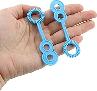 Vista 4 de E-outstanding 50pcs Plastic Porous Bubble Stick Bubble Wand for Outdoor Bubble Making Interactive Toys Soap Bubbles, Blue