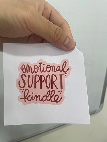 Miniatura 2 de 1 calcomanía de vinilo Kindle de apoyo emocional de 3 pulgadas, calcomanías para computadora portátil, regalo para amantes de los libros, calcomanía