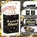Frakron Happy Retirement Gift Bag with Retirement Wrapping Paper and Funny Retired Card, Retired Gifts Bag Black & Gold Retired Party Decorations for Men & Women Farewell Party Supplies