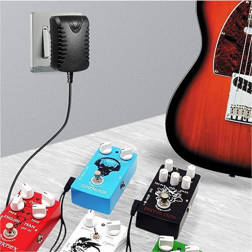 Miniatura 3 de Adaptador de fuente de alimentación 9V DC 1A para efectos de guitarra Pedal Center Negativo