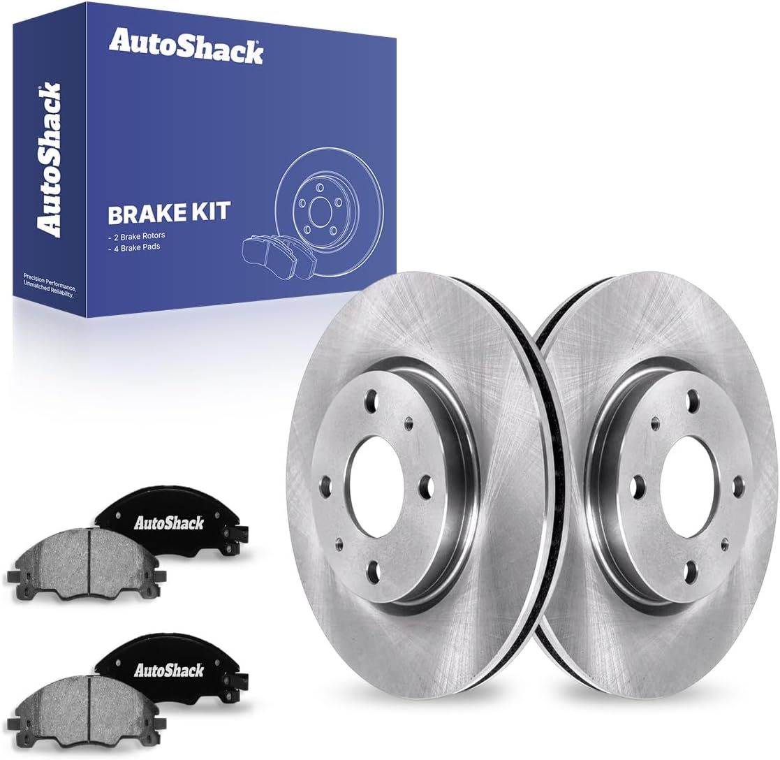 AutoShack Front Vented Brake Rotors + Ceramic Pads 6-PC Brake Kit Replacement for 2008-2011 Ford Focus 10.83" (275 mm)