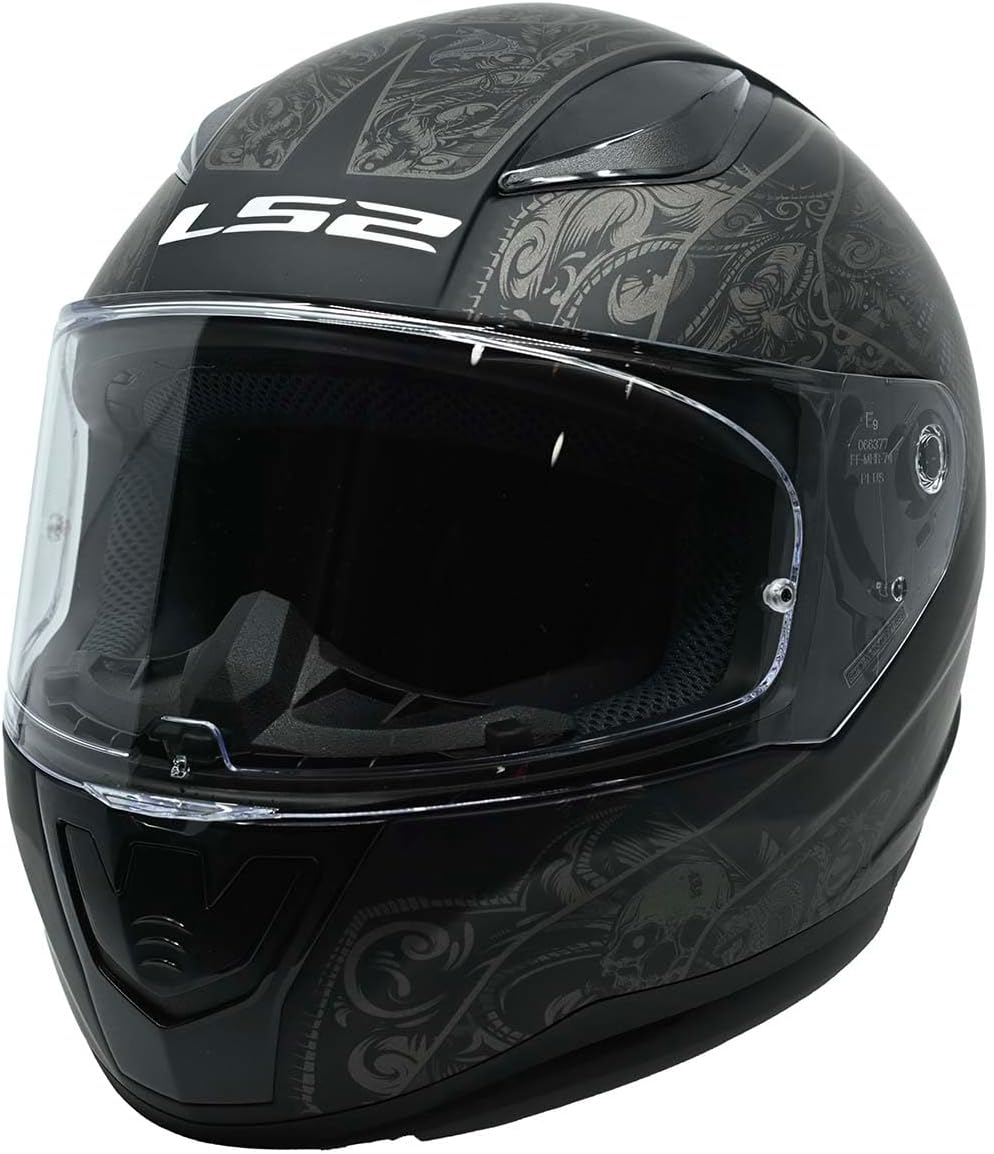 LS2 Helmets Rapid II Full Face Motorcycle Helmet (Crypt Matte Black - X-Large)