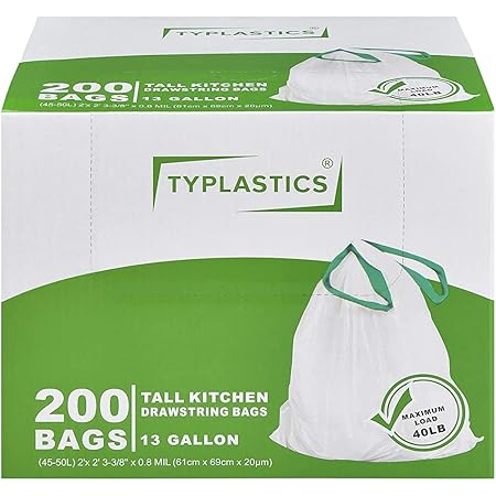 Sacchi Per Immondizia Aluf Plastics - 13 Galloni, Con Coulisse, Confezione Da 200 - Foto 5