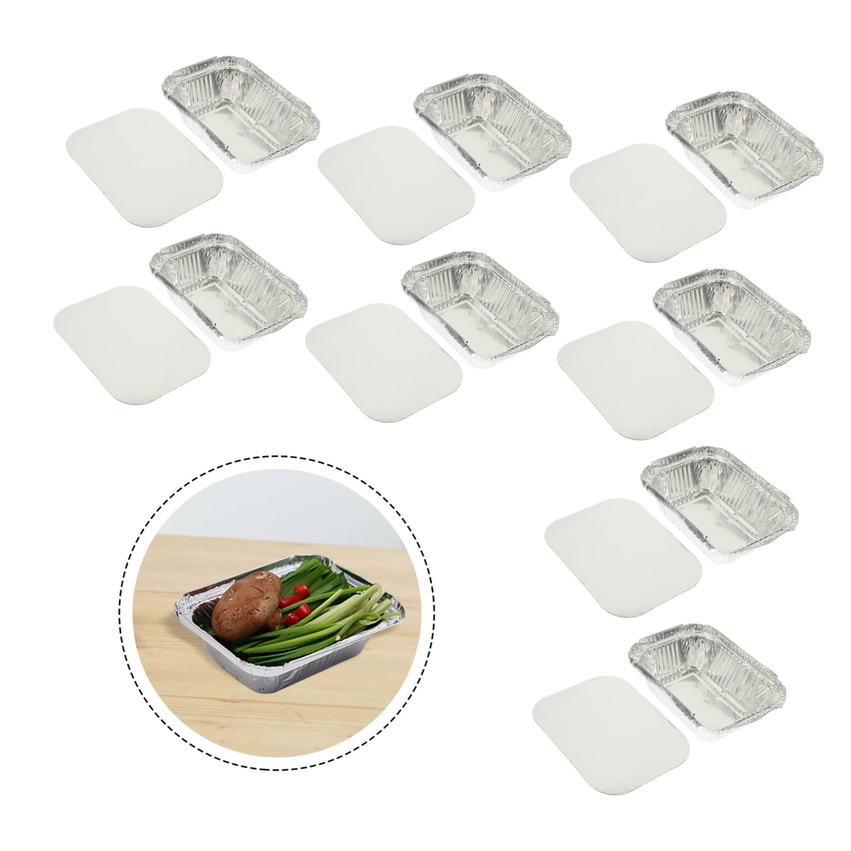 MAGICLULU 125 Pezzi Contenitori in Alluminio Argento per Alimenti, Resistenti alle Alte Temperature, Adatti a Fuoco Diretto e Cucina da Campeggio