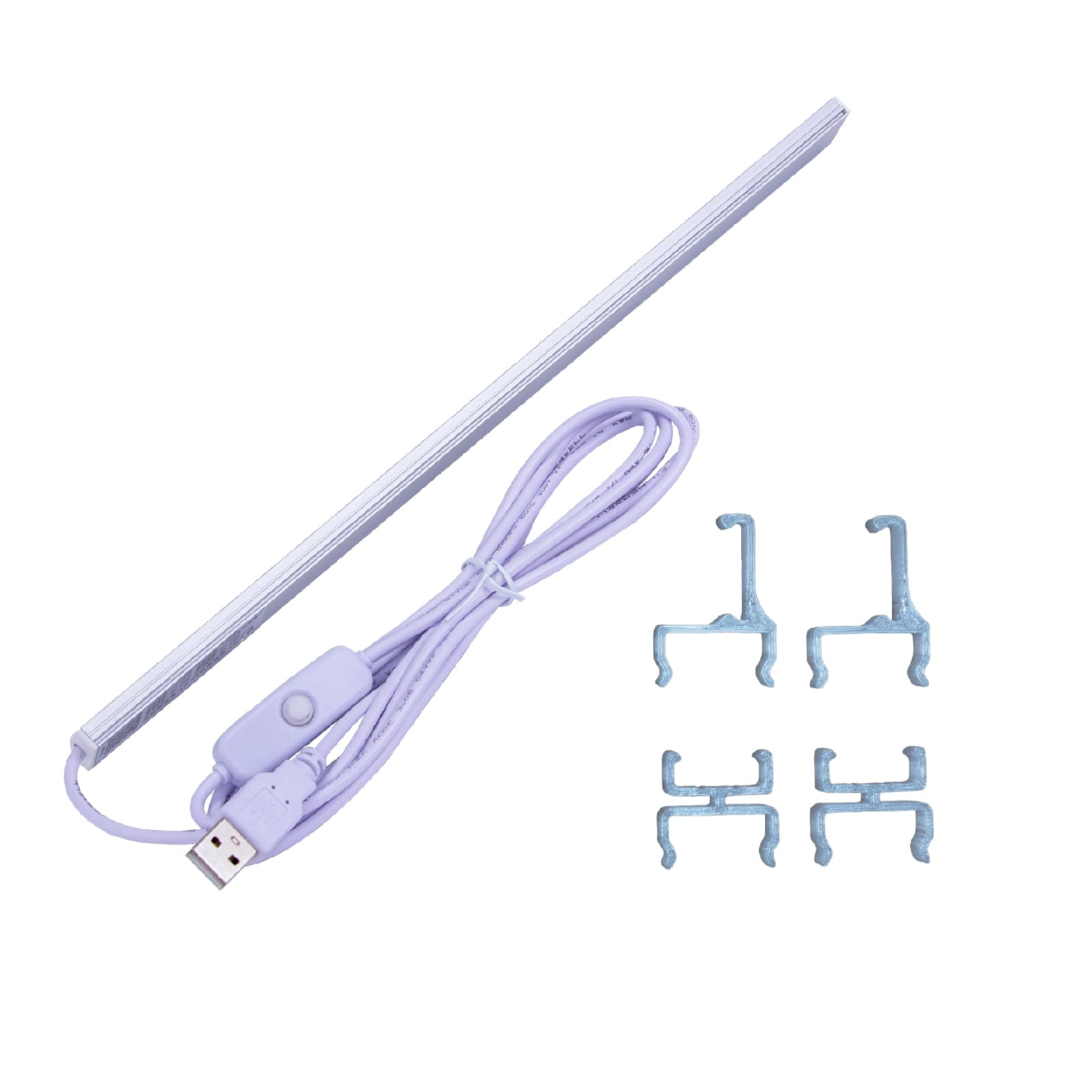 3D Printer Accessory LED Light Bar, 5W 6000K USB Cable Aluminum Body, with Mount for 2020 Extrusion.