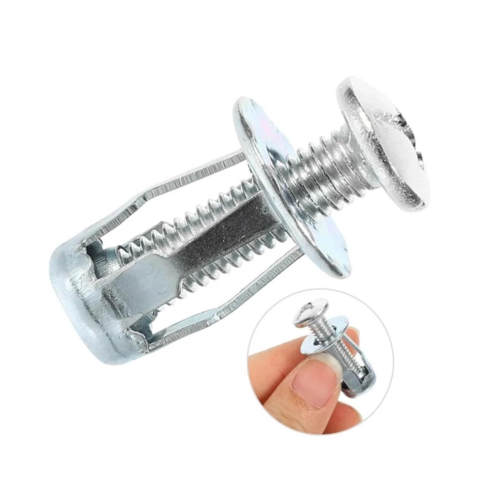 Pernos de expansión de tuercas de gato de pétalo de Metal de alta resistencia con tornillos de fijación, herramientas de fijación de sujetadores de Hardware de enchufes de expansión(M5x25mm-80PCS)