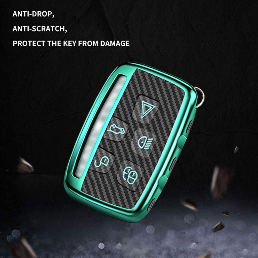 Cover Chiave Auto In TPU Morbido Per Land Rover E Jaguar – Blu, 5 Pulsanti, Con Portachiavi Metallico E Cacciavite – Protezione Antiurto E Antipolvere - 3