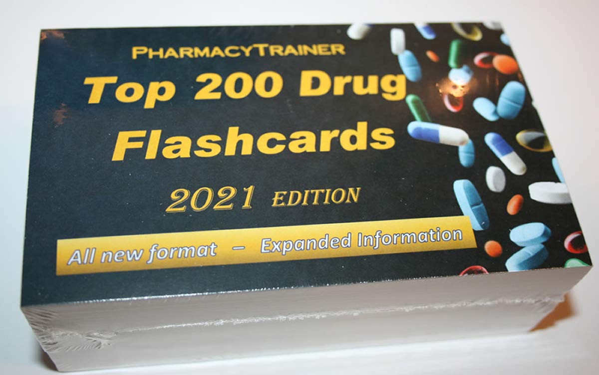 PharmacyTrainer Top 200 Drug Flashcards - The Newest List - 2023 Edition