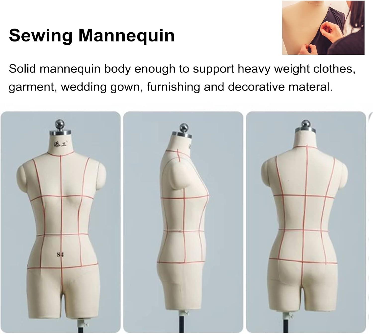 マネキンボディ女性、ドレスフォーム縫製マネキントルソー女性マネキン
