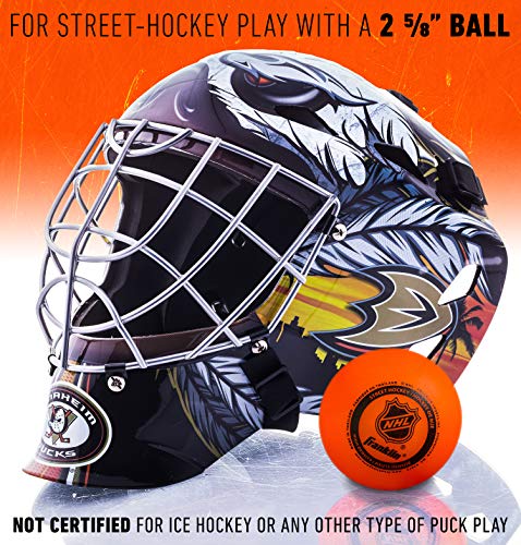 Franklin Sports Anaheim Ducks Nhl Hockey Goalie Face Mask - Goalie Mask For Kids Street Hockey - Youth Nhl Team Street Hockey Masks #TOP2