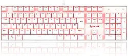 Redragon TECLADO MECANICO MITRA K551W SINGLE COLOR SWITCH BRANCO, UNICO