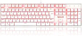 Redragon TECLADO MECANICO MITRA K551W SINGLE COLOR SWITCH BRANCO, UNICO