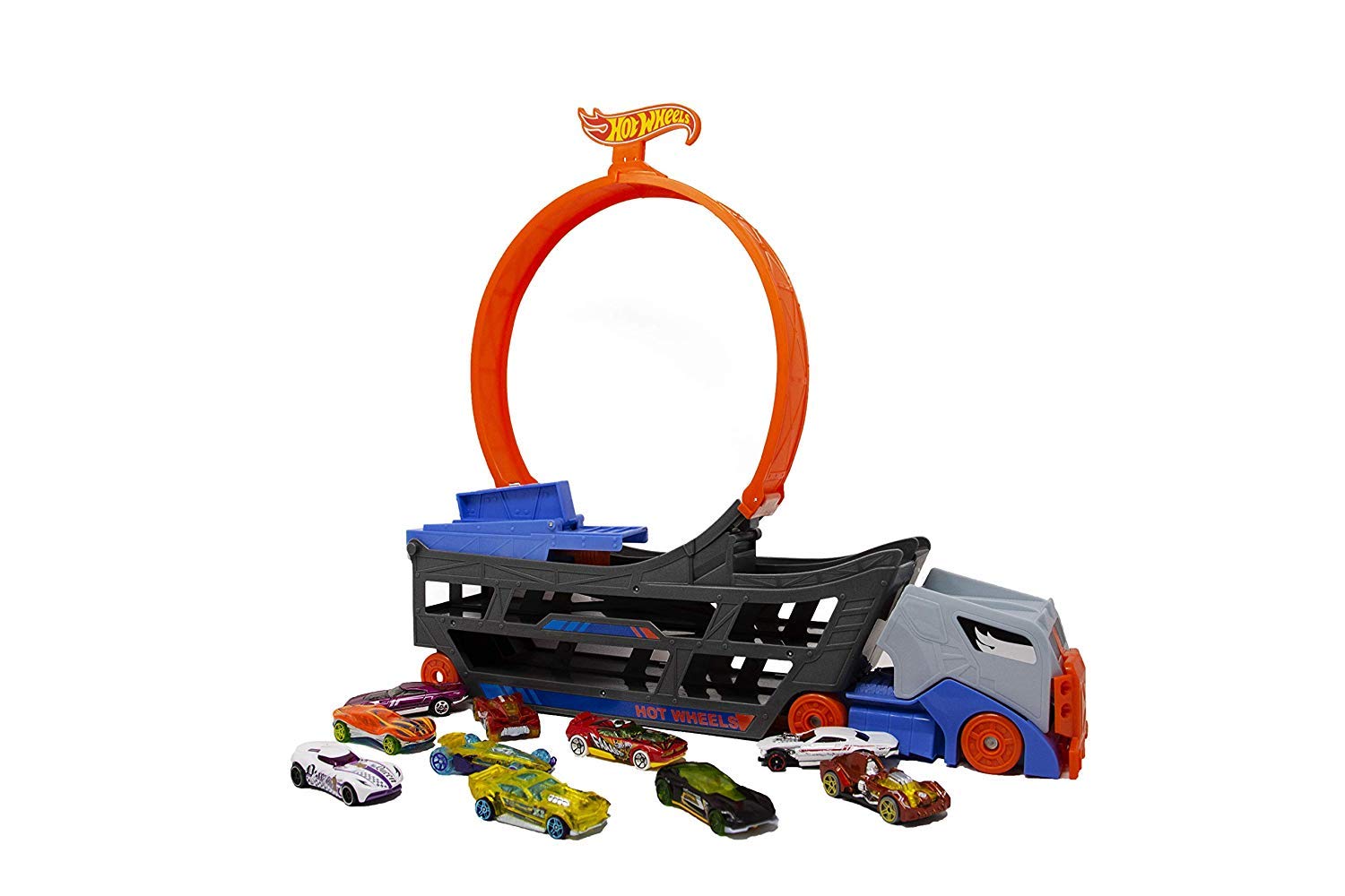 Hot Wheels Stunt And Go Track Set With Hauler 10 Desertcart