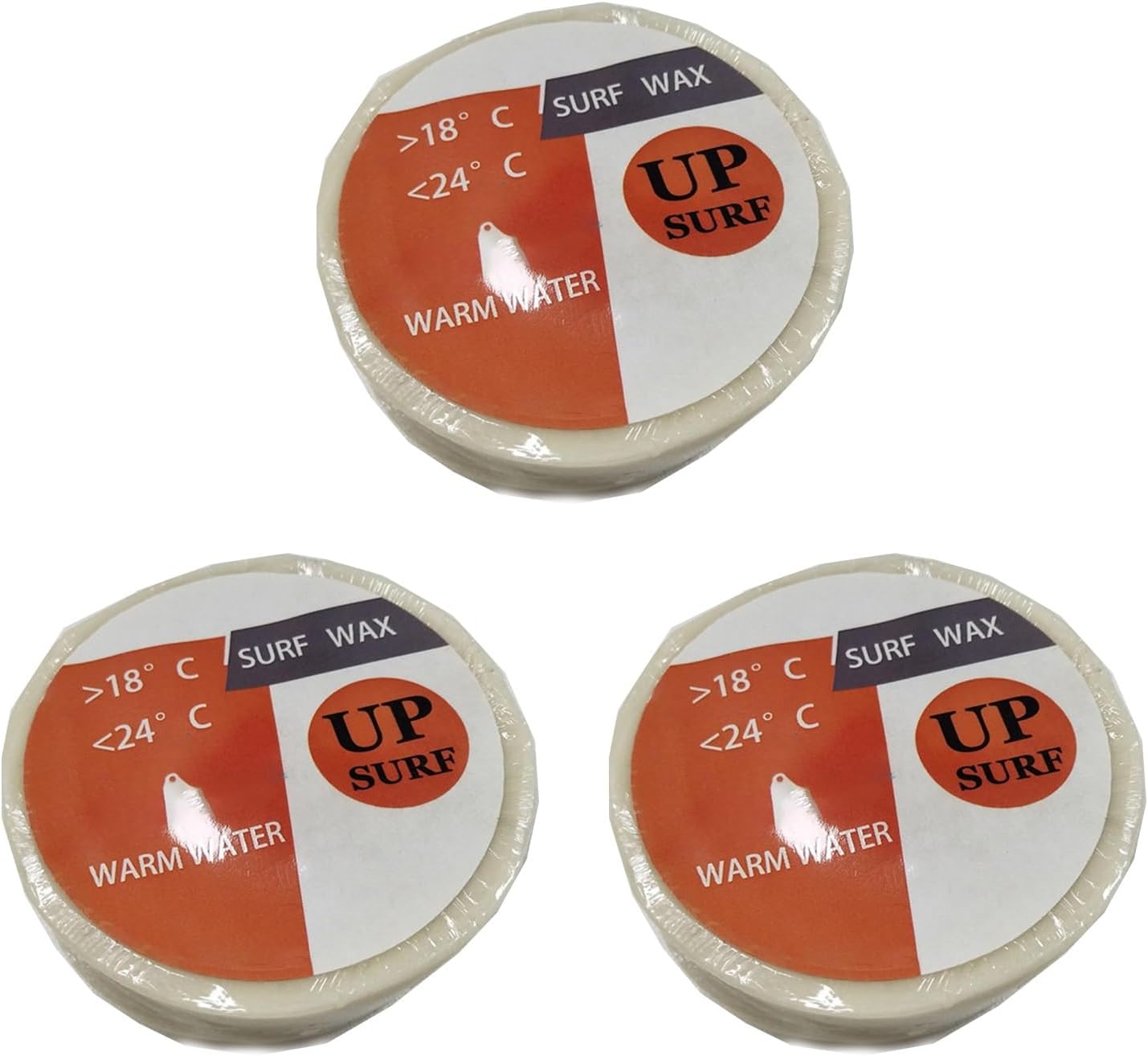 THE WHITE SHOPWarm/Tropical Water Surfboard Wax, White (Size : 3ORANGE)
