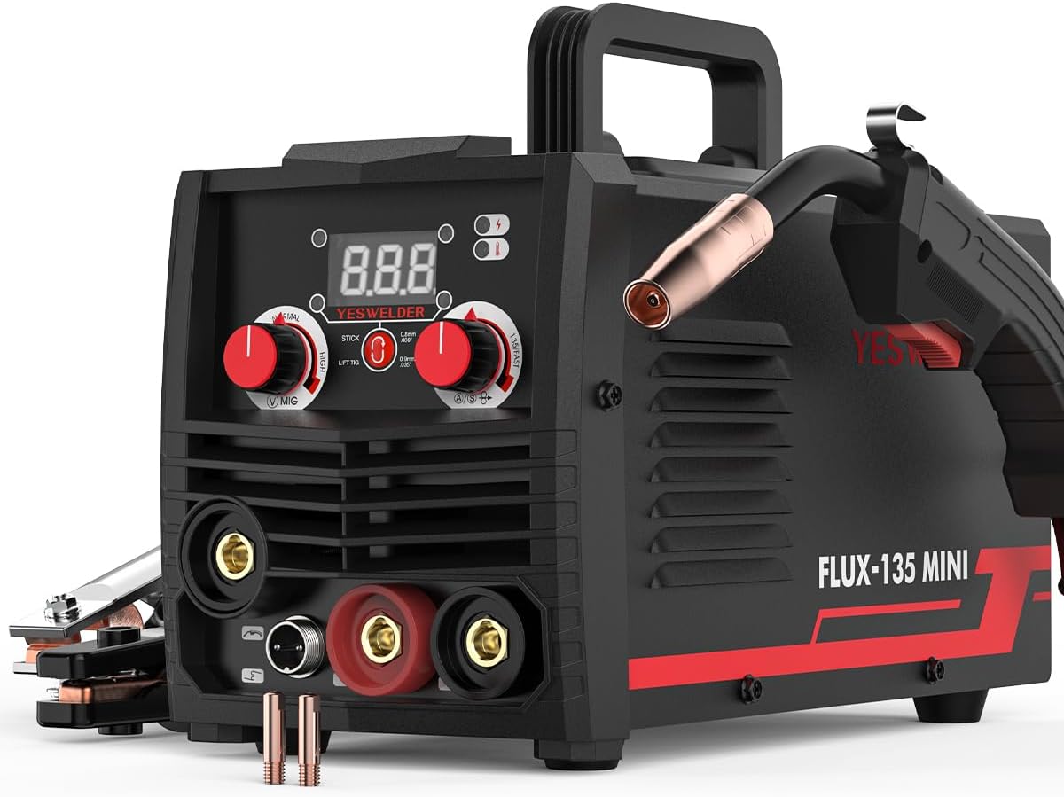 YESWELDER FLUX-135 MINI Welding Machine with MIG Gun