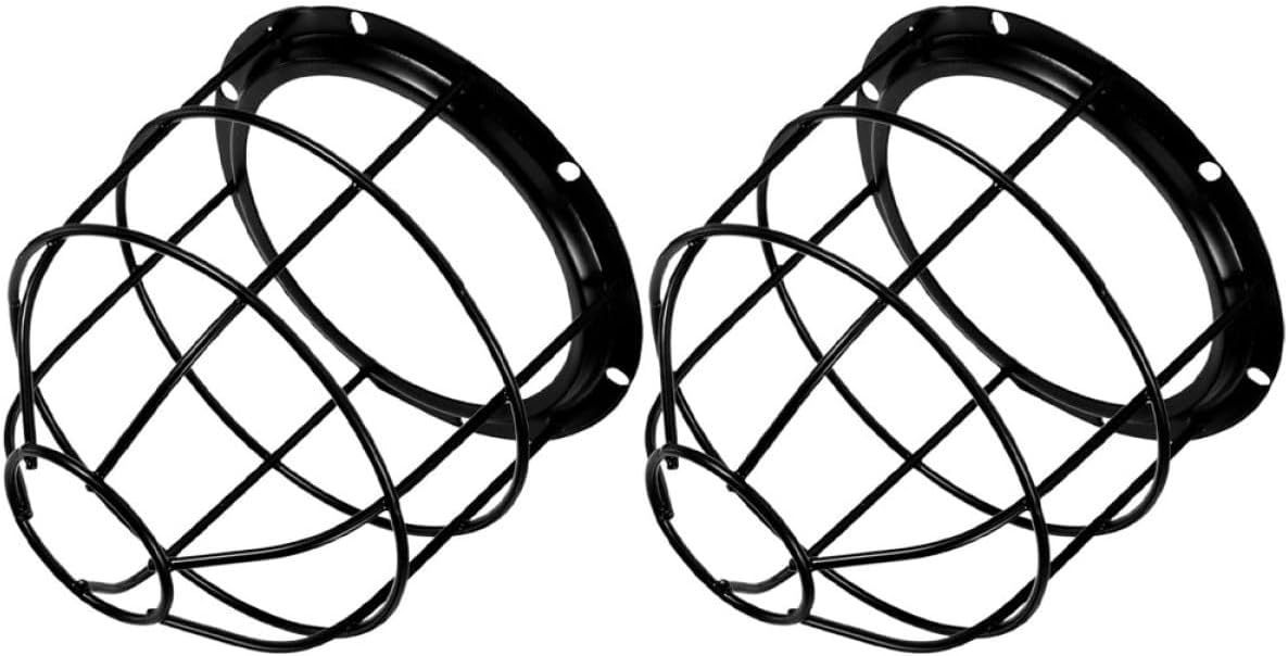 2Pcs Light Bulb Cage Guard 5.70 Inch Metal Wire Mesh Protective Cover for Workshop Signal Lamps Explosionproof Light Bulb Protector