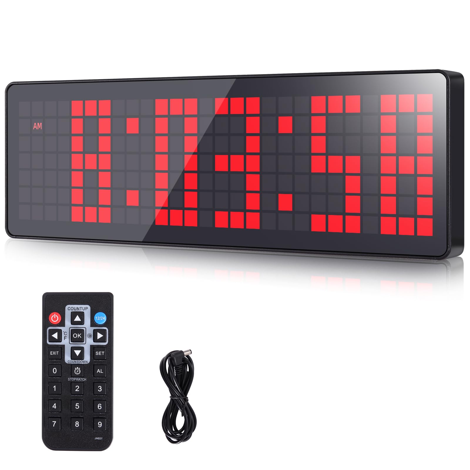 Temporizador de Gimnasio LED 13.2" Grande Reloj de Pared Digital con Cuenta Atrás/Cronómetro y Control Remoto
