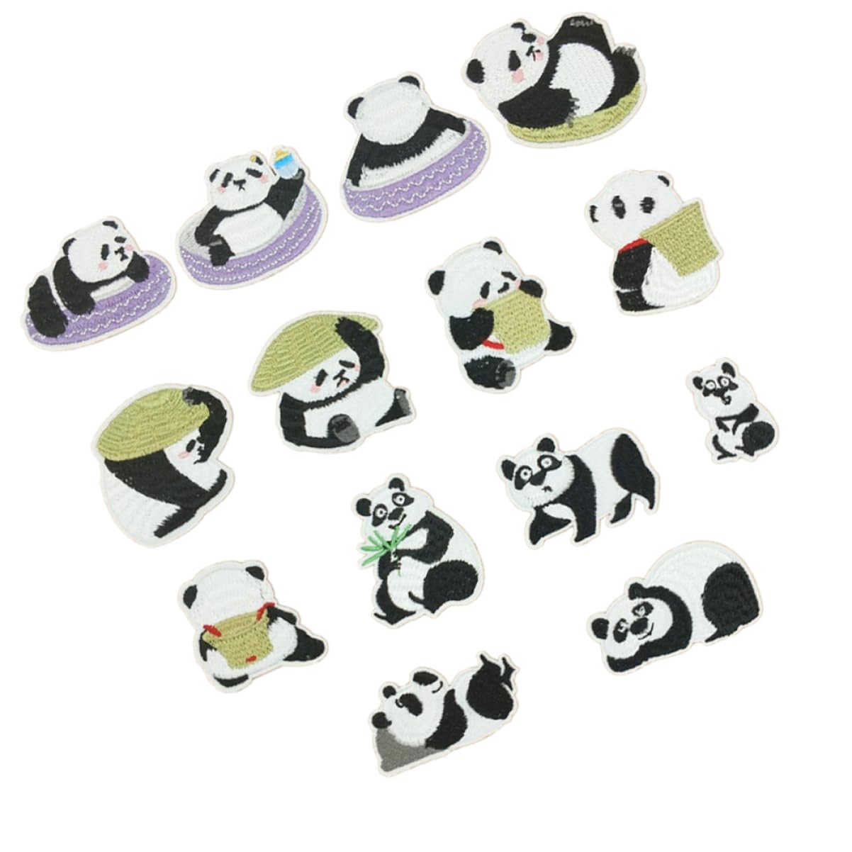 ARTIBETTER 3 Sätze Panda Patches Set Cartoon Panda Applikationen Zum Aufbügeln Und Aufnähen Für Kleidung Taschen Jeans Und Kunstprojekte Bunte Stickers Für Diy Dekoration 14 Stücke * 3