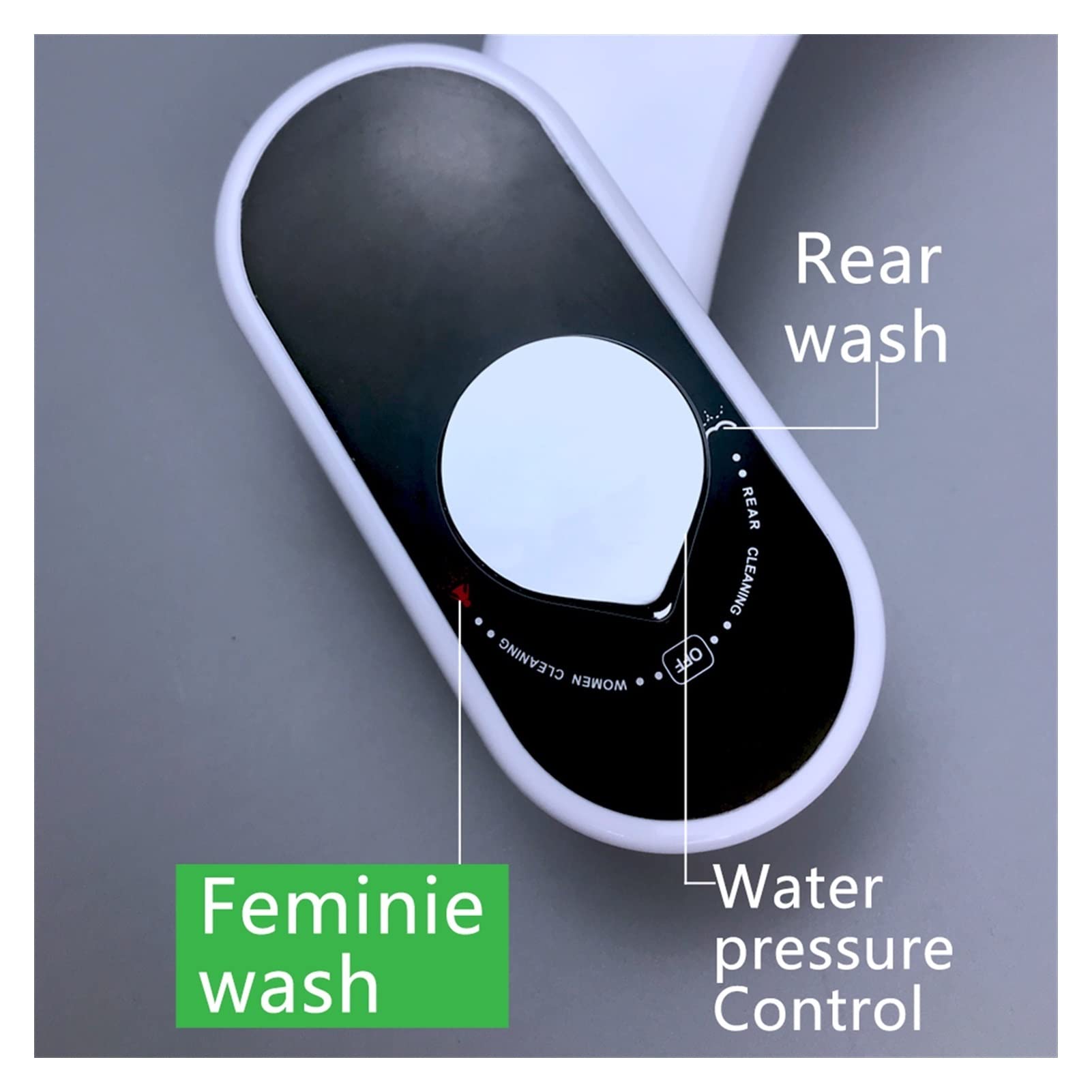 Bidet toaleta podwójna dysza osobista higiena bidet bidet toaleta bidet bidet toaleta akcesoria żeński bidet nieelektryczny (Color : Black, Size : A)
