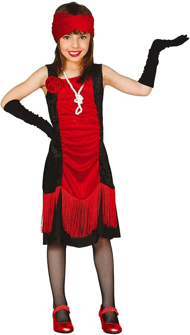 Fiestas Guirca Costume Rosso e Nero Ballerina Charleston Bambina Taglia  10-12 Anni : Amazon.it: Giochi e giocattoli
