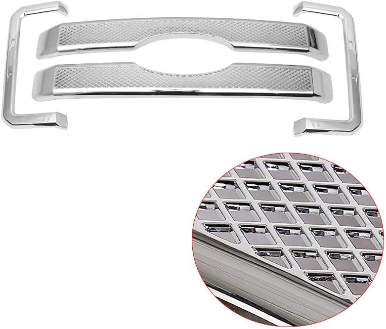NINTE Grill Covers for 2011-2016 Ford F-250 F-350 F-450 Super Duty - ABS Chrome Front Bumper Hood Grille Cover - 4pcs（NOT the Replacement）