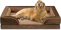 Vista 1 de Comfort Expression - Cama ortopédica para perros extragrandes, 42 x 30 pulgadas, cama impermeable y de apoyo de espuma con cojines removibles, sofá