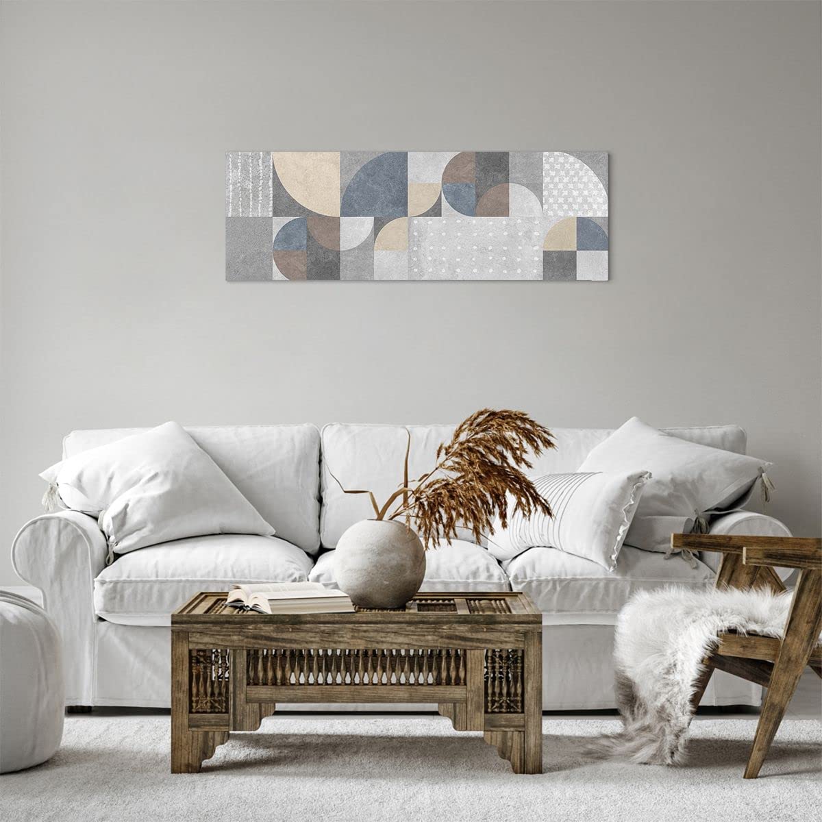 Style Aquarelle Impression Sur Toile Rayures Arc-en-ciel 30x20 Cm Tableau Mural Moderne Prêt à