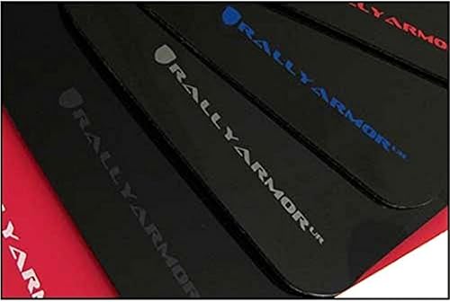 Rally Armor MF24-UR-BLK/WH Aleta de barro negra y blanca con logotipo (12-13 Hyundai Veloster UR), 1 paquete